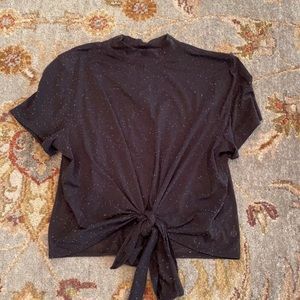lululemon mock neck tie top size 6